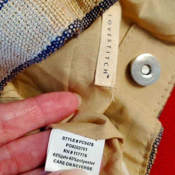 •lovestitch•Canvas look nautical rope design bucket backpack - Picture 4 of 8